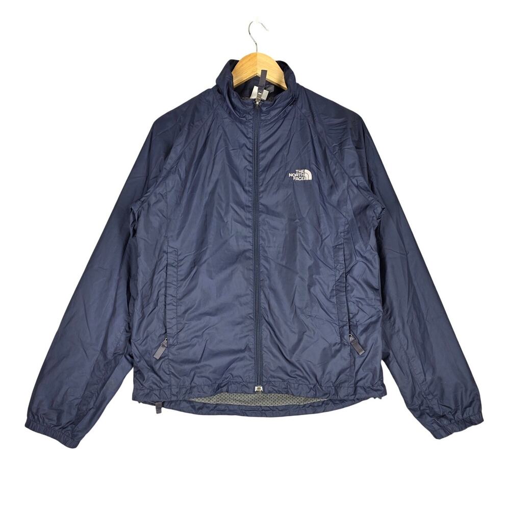 THE NORTH FACE MEN’S NAVY LIGHTWEIGHT FULL ZIP JACKET – SIZE S – WATER‑RESISTANT